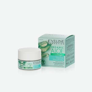 Увлажняюще - матирующий гель для лица Eveline Organic Aloe + collagen 50мл