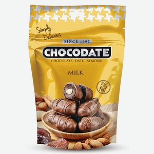 Chocodate Финики с миндалем в молочном шоколаде 100 гр. (12)