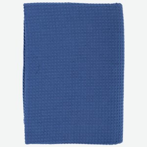 Полотенце-простыня вафельное 150х200 Cottonika 7х7 т.синий