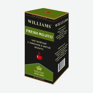 Чай Williams Fresh Mojito зеленый, с лимоном и мятой 25 пакетиков