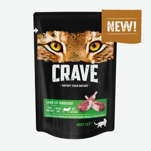 Crave влажный корм для взрослых кошек с ягненком (70 г)