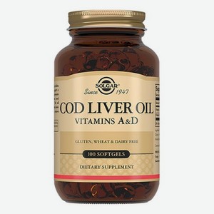 Биодобавка Жир из печени трески Cod Liver Oil 100 капсул