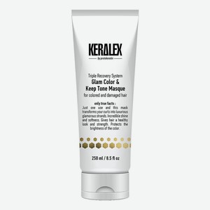 Маска для волос дуо-сияние и защита цвета Keralex Glam Color & Keep Tone Masque: Маска 250мл