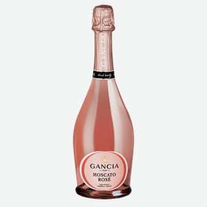 Вино игристое ГАНЧА, Москато Розе, розовое сладкое (Италия), 0,75л