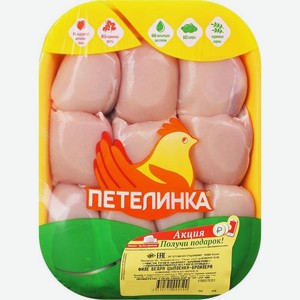 Филе бедра цыпленка-бройлера без кожи ПЕТЕЛИНКА 750г