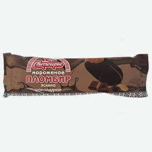Мороженое Свитлогорье шоколадное в шоколадной глазури, 80 г, эскимо