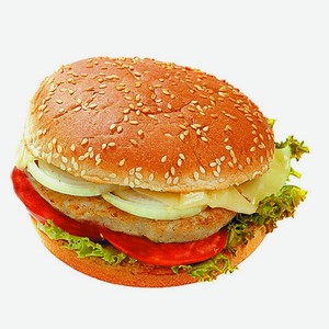 Гамбургер с курицей и кетчупом СОБСТВЕННОЕ ПРОИЗВОДСТВО 200г