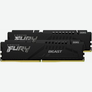 Память оперативная DDR5 Kingston Fury Beast Black CL40 16Gb PC41600, 5200Mhz (KF552C40BBK2-16)