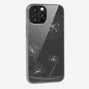 Чехол Devia Crystal Flora Case для iPhone 13 - Silver, Серебристый