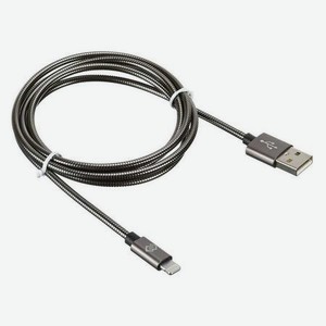 Кабель Digma LIGHT-1.2M-G USB (m)-Lightning (m) 1.2м черный