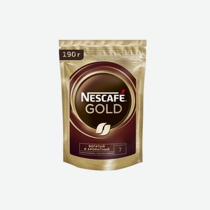 Кофе растворимый Nescafe Gold с добавлением жареного молотого 190 г