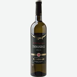 Вино Цинандали Мегобари, Белое, Сухое, 0,75 Л