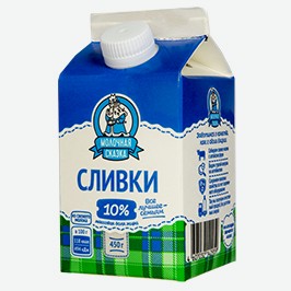 Сливки Молочная Сказка, 10%, 450 Г