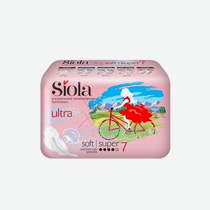 Гигиенические прокладки ультратонкие SIOLA Ultra Soft Super, 7 шт