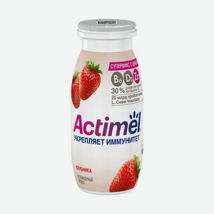 Напиток кисломолочный Actimel с клубникой 1,5%, 95 г