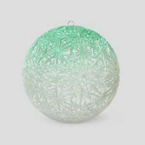 Шар новогодний Acro бело-зеленый 20 см