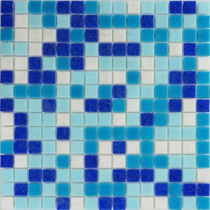 Мозаика Primacolore Classic GE041SMB бело-голубая 32,7х32,7 см