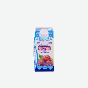 Йогурт питьевой Рузское Молоко малина 2,2% БЗМЖ 330 г