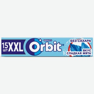 Жевательная резинка Orbit XXL Сладкая мята без сахара 20,4 г