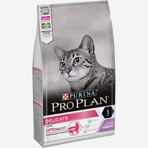 Сухой корм Pro Plan с индейкой для кошек с чувствительным пищеварением или особыми предпочтениями в еде 1,5 кг