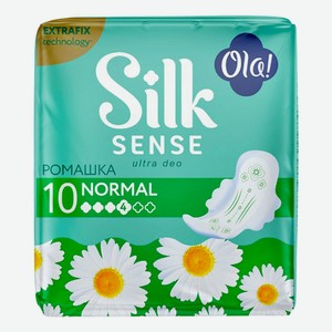 Прокладки женские Ola! Silk Sense Classic deo Normal гигиенические ромашка 4 капли 10 шт