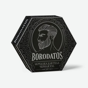BORODATOS Мочалка для тела черная XXL «Borodatos»