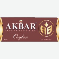Чай   Akbar   Ceylon черный в пакетиках, 25 шт