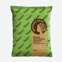 Фасоль стручковая зеленая, нарезанная Круглое лето быстрозамороженная, 400 г