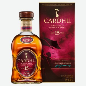 Виски Cardhu 15 Year Old в подарочной упаковке Шотландия, 0,75 л