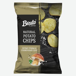 Чипсы картофельные Bruto NPC белые грибы и сливочный соус, 130 г