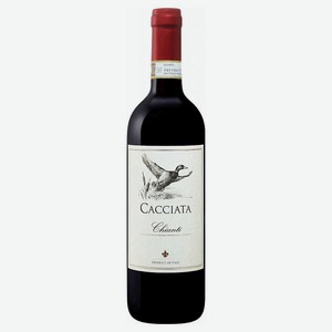 Вино Cacciata Chianti красное сухое Италия, 0,75 л