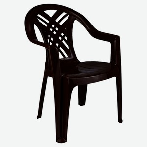 Кресло садовое Каждый день пластиковое коричневое, 66х60х84 см