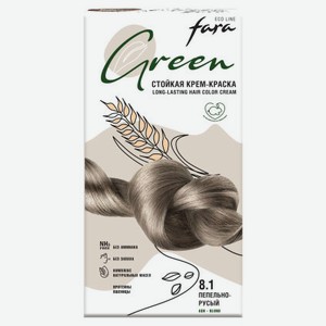 Крем-краска стойкая для волос Fara Eco Line Green 8.1 пепельно-русый
