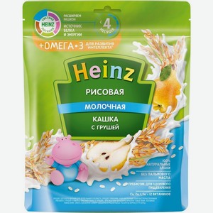 Каша детская Heinz молочная рисовая с грушей, с 4 месяцев, 200 г