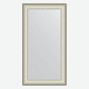Зеркало в багетной раме Evoform белая кожа с хромом 78 мм 58х108 см