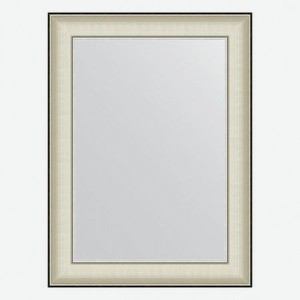 Зеркало в багетной раме Evoform белая кожа с хромом 78 мм 58х78 см