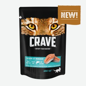 Crave влажный корм для взрослых кошек с лососем (70 г)