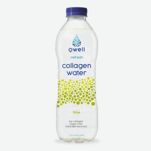 Вода «Qwell Refresh Collagen Water» со вкусом лайма, 0,5л