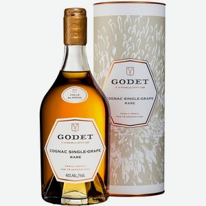 Коньяк Cognac Godet Single Grape Folle Blanche in gift box 0,7l