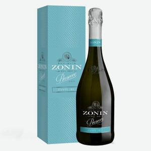 Вино игристое Zonin Prosecco Brut DOC in gift box 0,75л