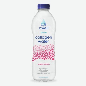 Вода «Qwell Refresh Collagen Water» со вкусом арбуза, 0,5л