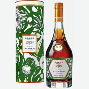 Коньяк Cognac Godet Gastronome Organic XO in gift box 0,7l