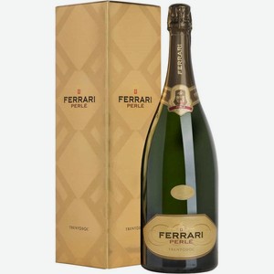 Вино игристое Ferrari, Perle Brut, Trento DOC, 1,5l, in gift box