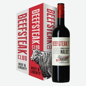 Вино Beefsteak Club Beef and Liberty Malbec gift box 0,75l