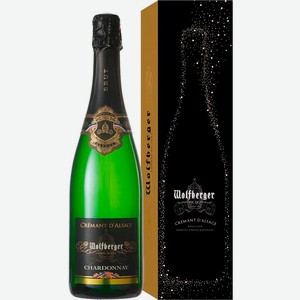 Вино игристое Wolfberger, Chardonnay Brut, Cremant d Alsace AOC 0,75l in gift box