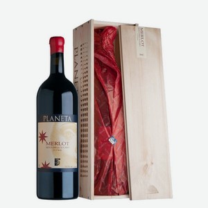 Вино Planeta Sito dell Ulmo Merlot DOC Sicilia Menfi 3l in gift box