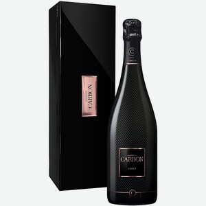 Шампанское Carbon, Cuvee Carbon Rose, Brut, AOC Champagne 0,75l, in gift box