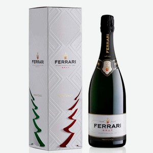 Вино игристое Ferrari Brut DOC in gift box 0,75l