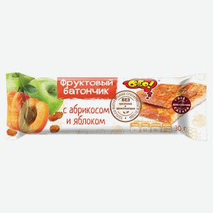 Батончик фруктовый «ОГО!» абрикос и яблоко, 30 г
