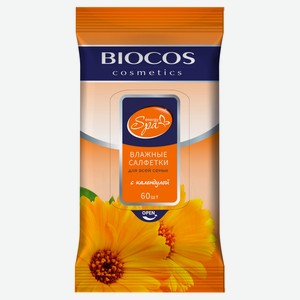 Влажные салфетки BioCos универсальные для всей семьи, 60 шт